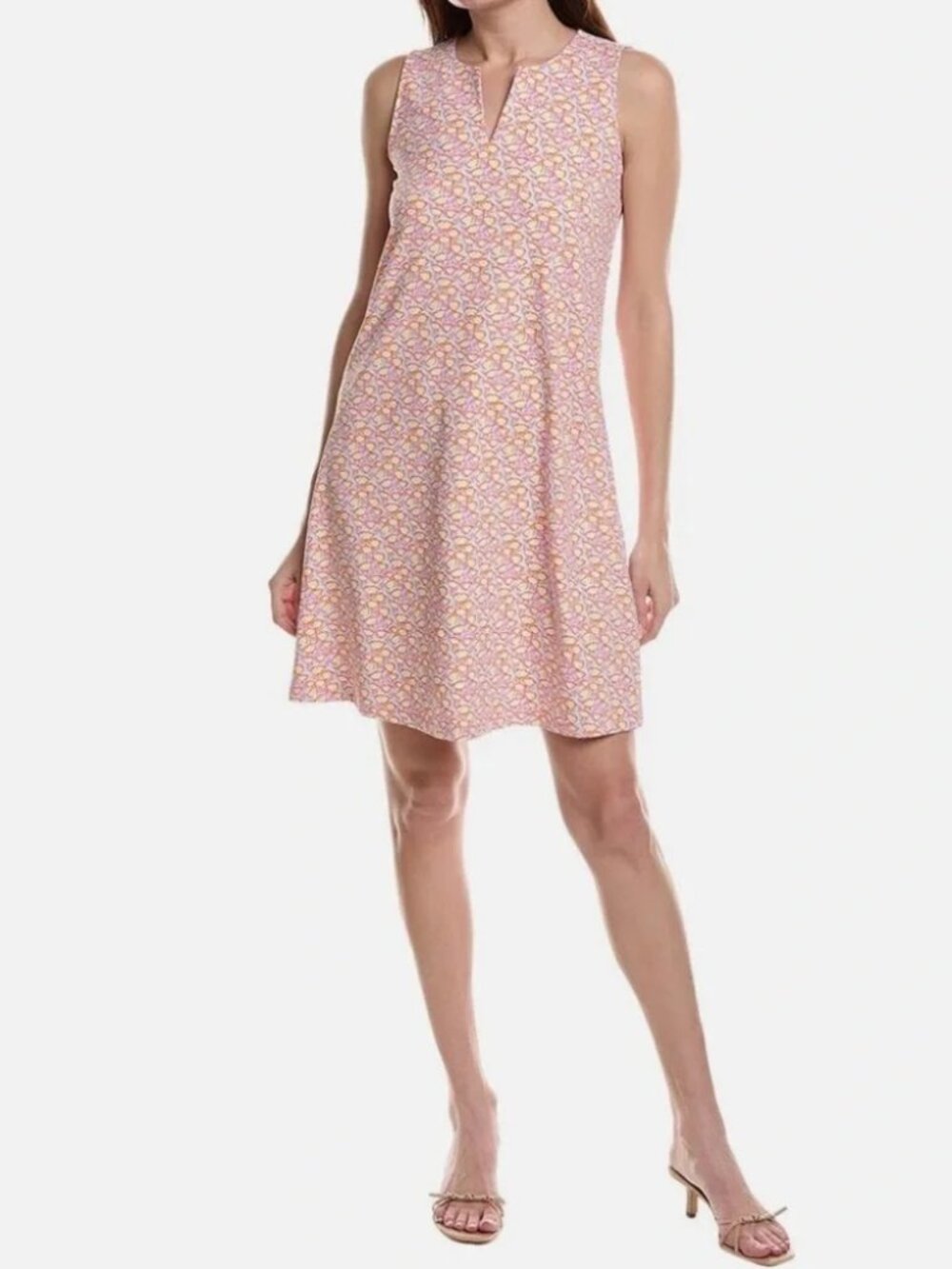J. McLaughlin Pink and Yellow Floral Mini Dress